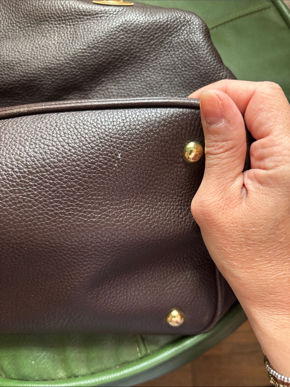 MICHAEL Michael Kors Black Shoulder Bag with Tan Straps - Picture 5 of 6